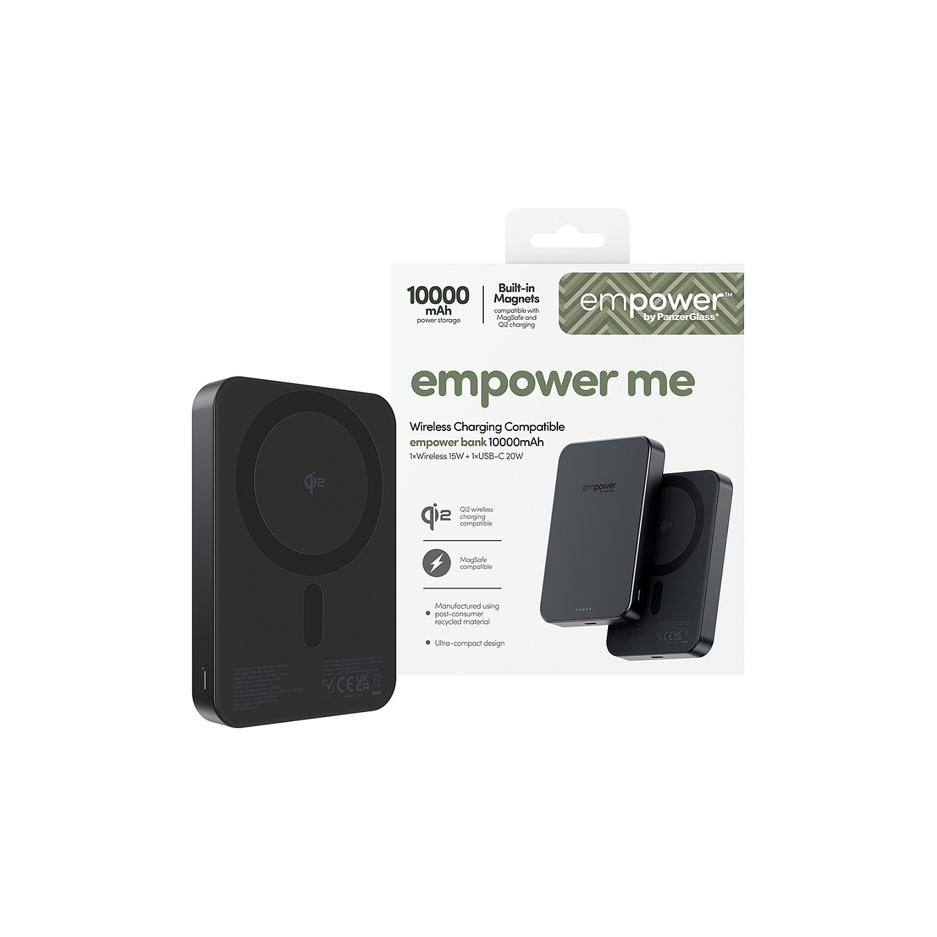 Buy empower by PanzerGlass Bank 10.000mAh space black in Cyprus, Nicosia, Limassol, Larnaka, Pafos