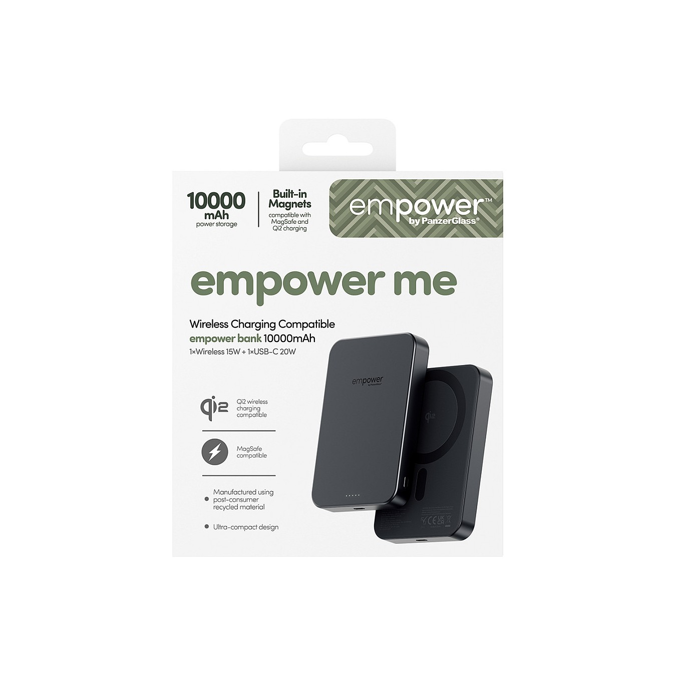 Buy empower by PanzerGlass Bank 10.000mAh space black in Cyprus, Nicosia, Limassol, Larnaka, Pafos