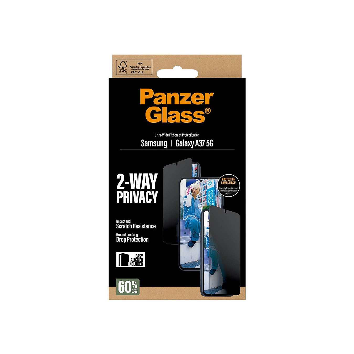 Buy PanzerGlass Privacy Displayschutz Samsung Galaxy A37 Ultra-Wide Fit EasyAligner in Cyprus, Nicosia, Limassol, Larnaka, Pafos