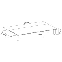 Buy Equip Monitortischerhöhung Glastisch 20Kg schwarz retail in Cyprus, Nicosia, Limassol, Larnaka, Pafos