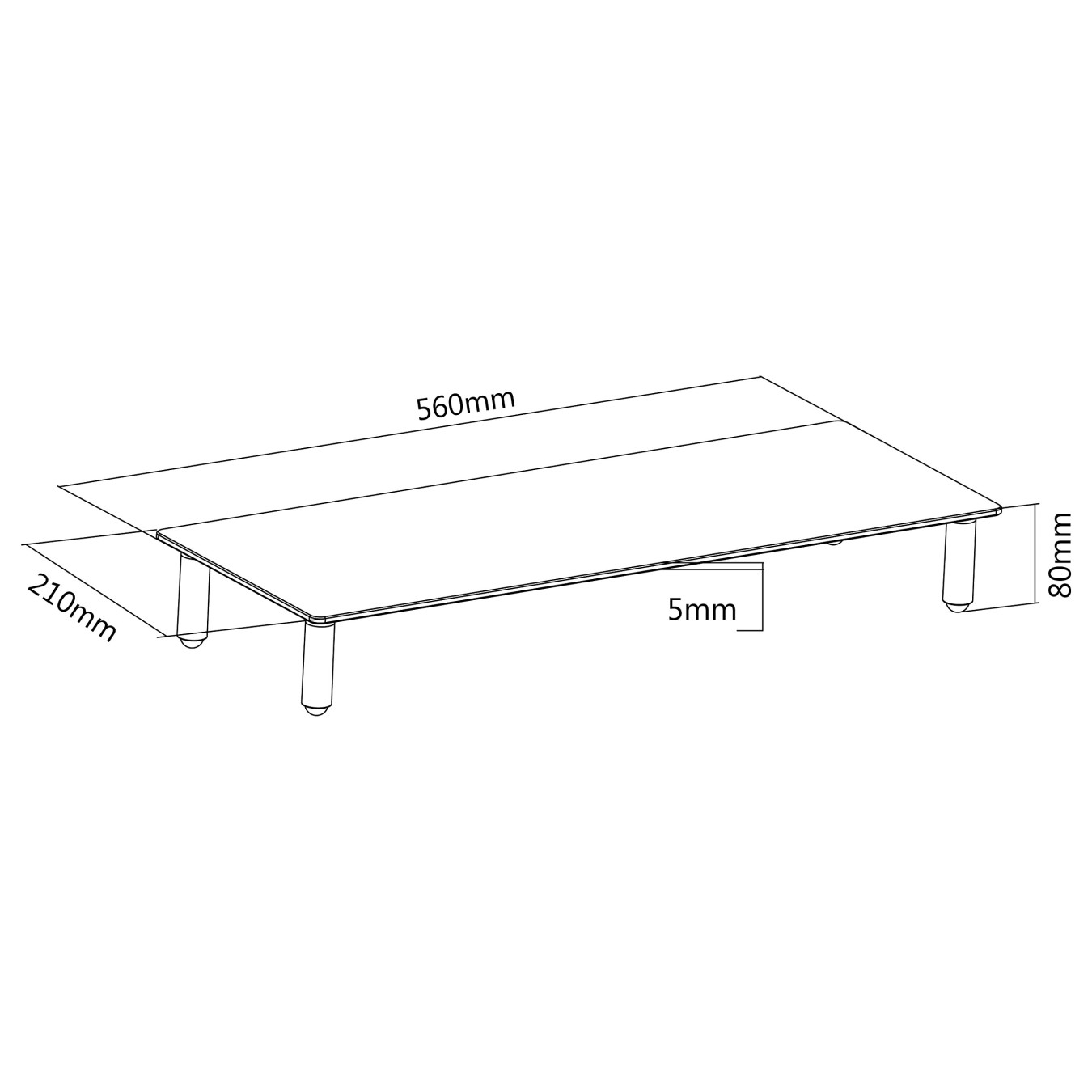 Buy Equip Monitortischerhöhung Glastisch 20Kg schwarz retail in Cyprus, Nicosia, Limassol, Larnaka, Pafos