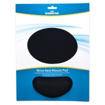 Buy MANHATTAN Mauspad Schaumstoff mit Handballenauflage schwarz retail in Cyprus, Nicosia, Limassol, Larnaka, Pafos