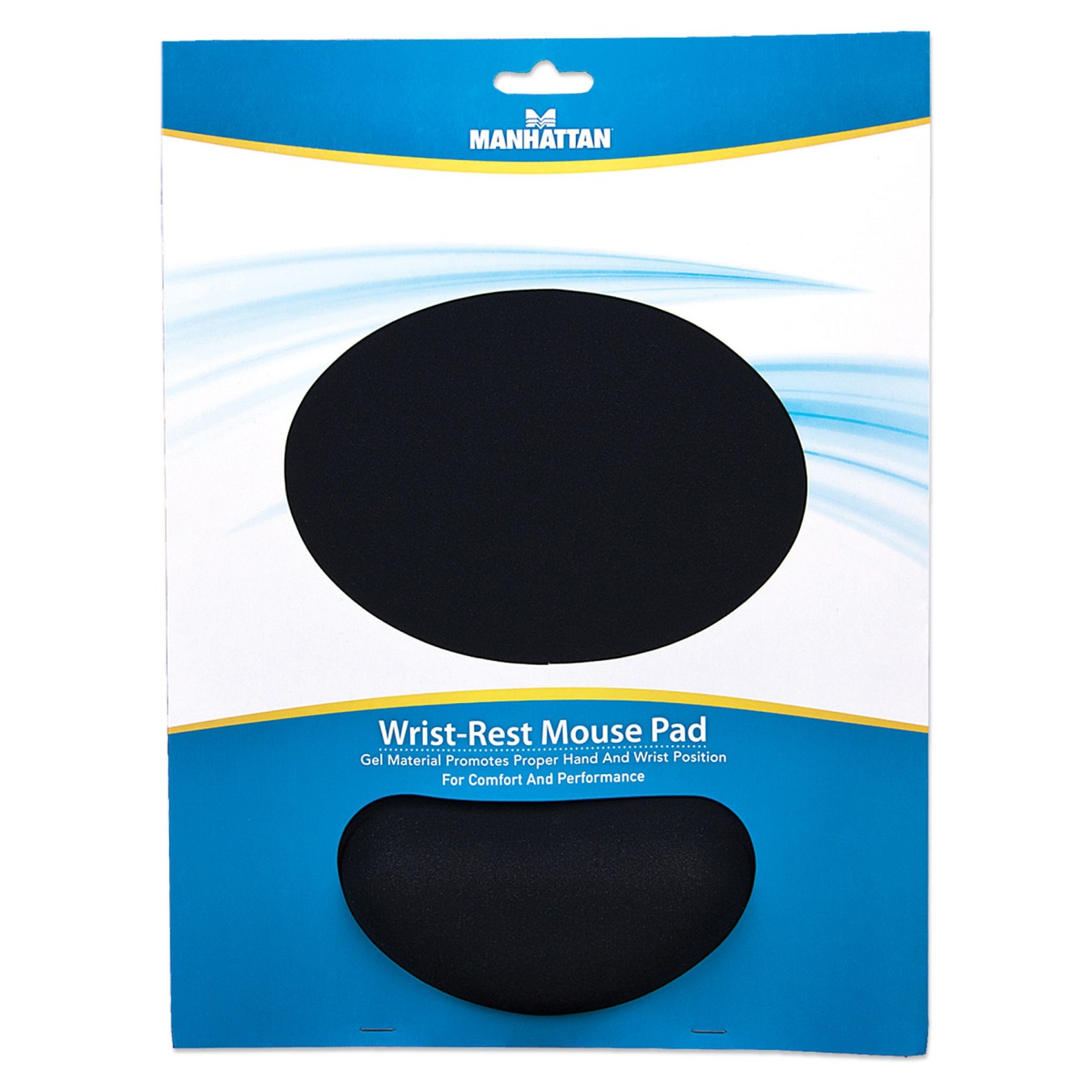 Buy MANHATTAN Mauspad Schaumstoff mit Handballenauflage schwarz retail in Cyprus, Nicosia, Limassol, Larnaka, Pafos