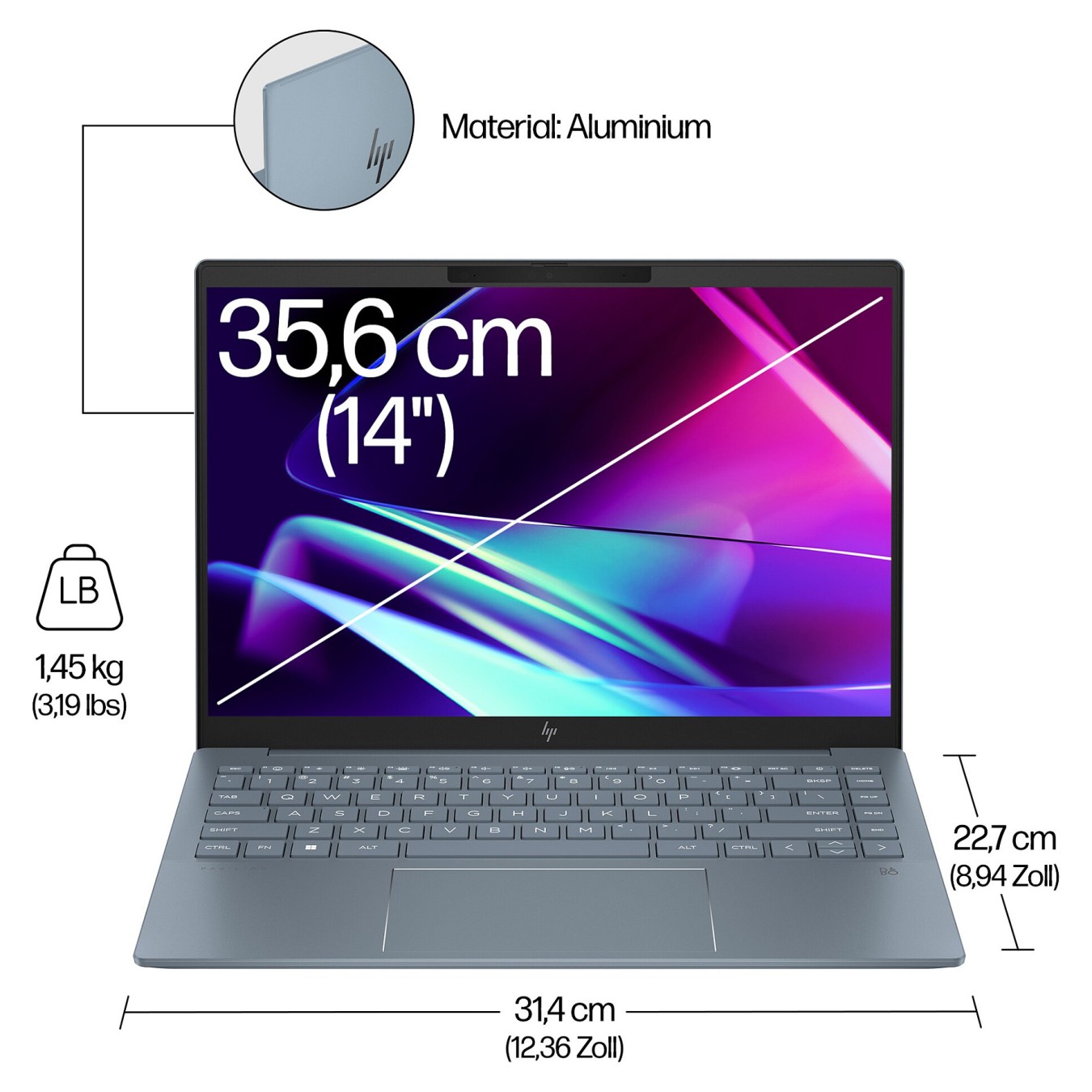 Buy HP Pavilion Plus 14' 2.8K IPS Core Ultra 7 155H 32GB 1TB SSD Win11 14-ew1175ng in Cyprus, Nicosia, Limassol, Larnaka, Pafos