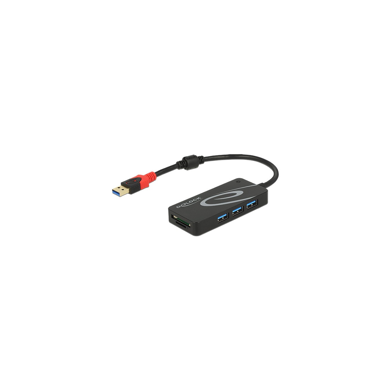 Buy DELOCK Externer USB 3.1 Gen 1 Hub USB Typ-A to 3 x USB Typ-A + 2 Slot SD Card Reader in Cyprus, Nicosia, Limassol, Larnaka, 
