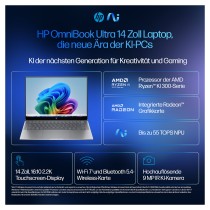 Buy HP AI OmniBook Ultra 14-fd0190ng RYZAI9-365 16GB 512SSD W11Home silver in Cyprus, Nicosia, Limassol, Larnaka, Pafos