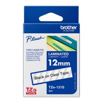 Buy Brother TZe-131S 1 Rolle(n) laminiertes Band Schwarz auf Transparent (1,2cm x 4m) in Cyprus, Nicosia, Limassol, Larnaka, Paf