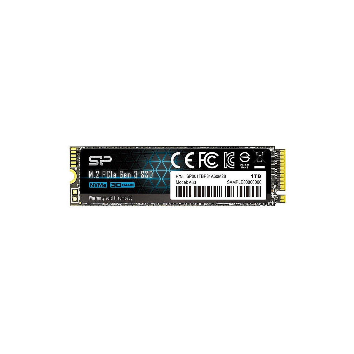 Buy M.2 1TB Silicon Power P34A60 intern 2280 - PCIe 3.0 x4 (NVMe) in Cyprus, Nicosia, Limassol, Larnaka, Pafos