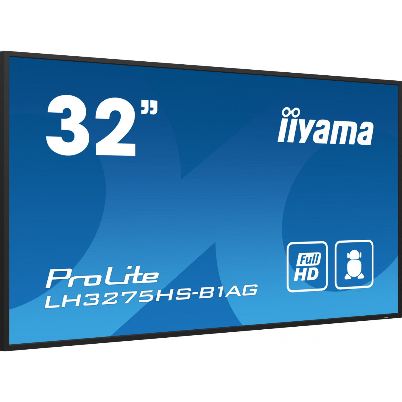 iiyama LH3275HS-B1AG - 32" FHD Android 11 Digital Signage, IPS, 500cd/m², 4GB/32GB, Wi-Fi5, 2×HDMI/DP1.2, Black