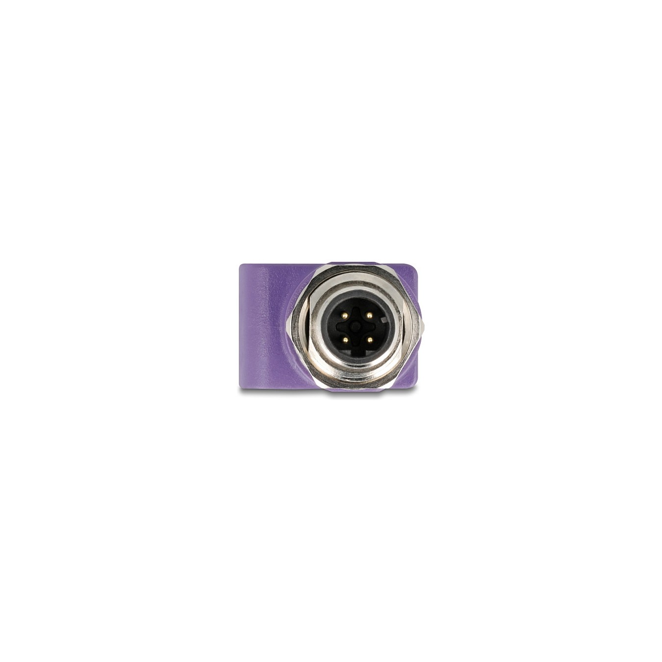 Buy Delock M12 Adapter D-kodiert 4 Pin Stecker zu RJ45 Buchse Cat.5e mit Befestigungsloch gerade violett in Cyprus, Nicosia, Lim