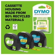 Buy DYMO Etikett LetraTag 12mmx4m schwarz- to weiß 3er Set in Cyprus, Nicosia, Limassol, Larnaka, Pafos