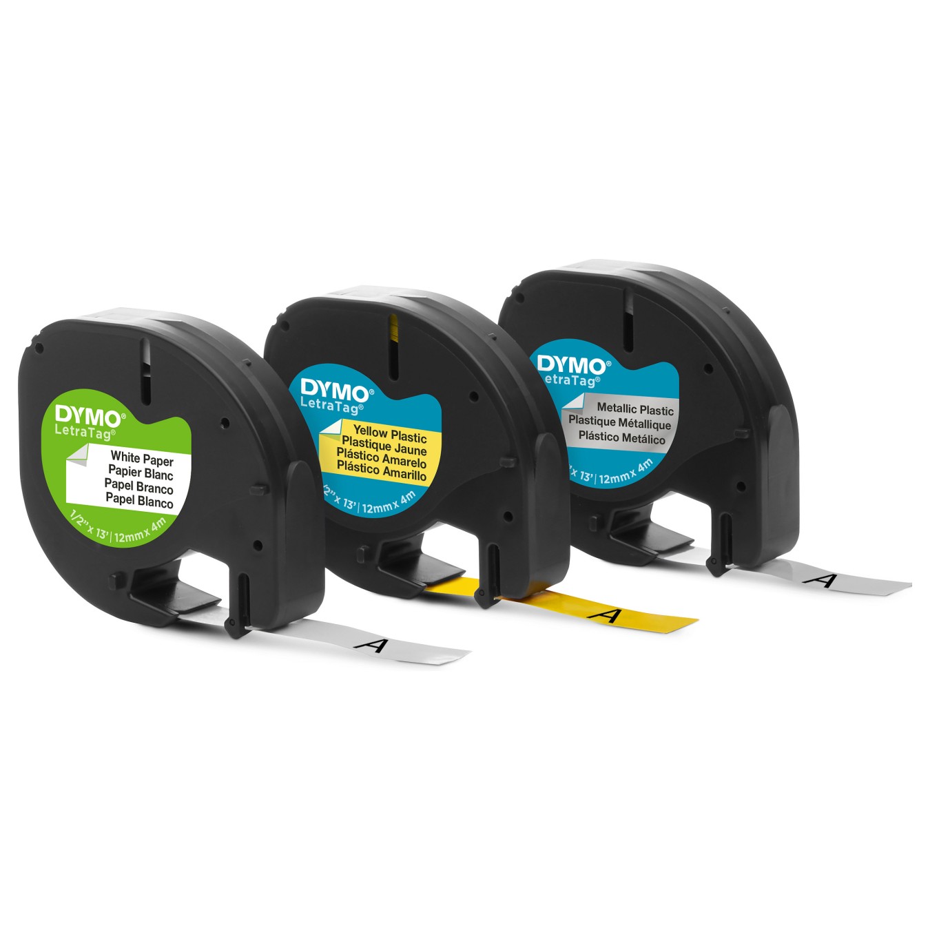 Buy DYMO Etikett LetraTag 12mmx4m schwarz- to weiß 3er Set in Cyprus, Nicosia, Limassol, Larnaka, Pafos