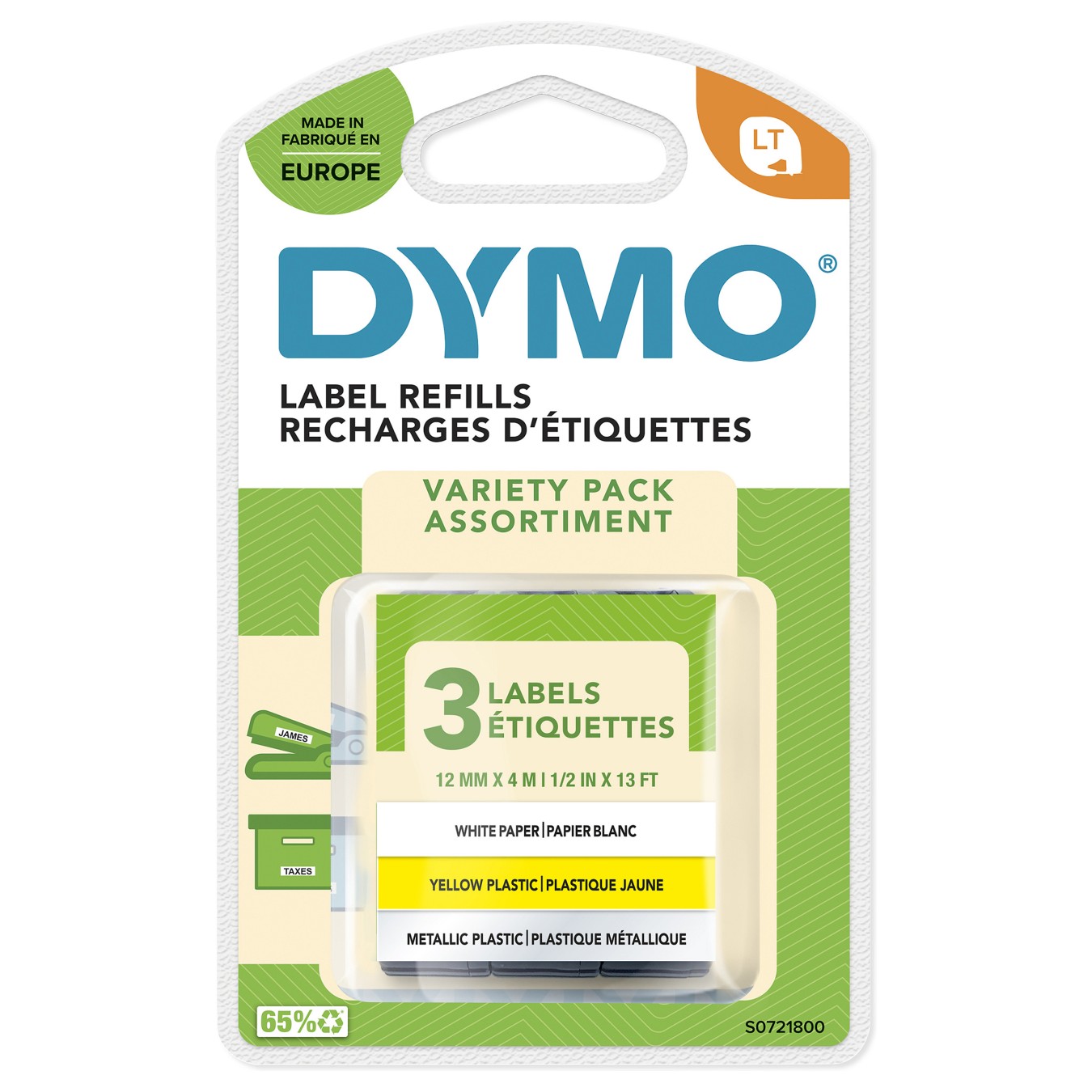 Buy DYMO Etikett LetraTag 12mmx4m schwarz- to weiß 3er Set in Cyprus, Nicosia, Limassol, Larnaka, Pafos