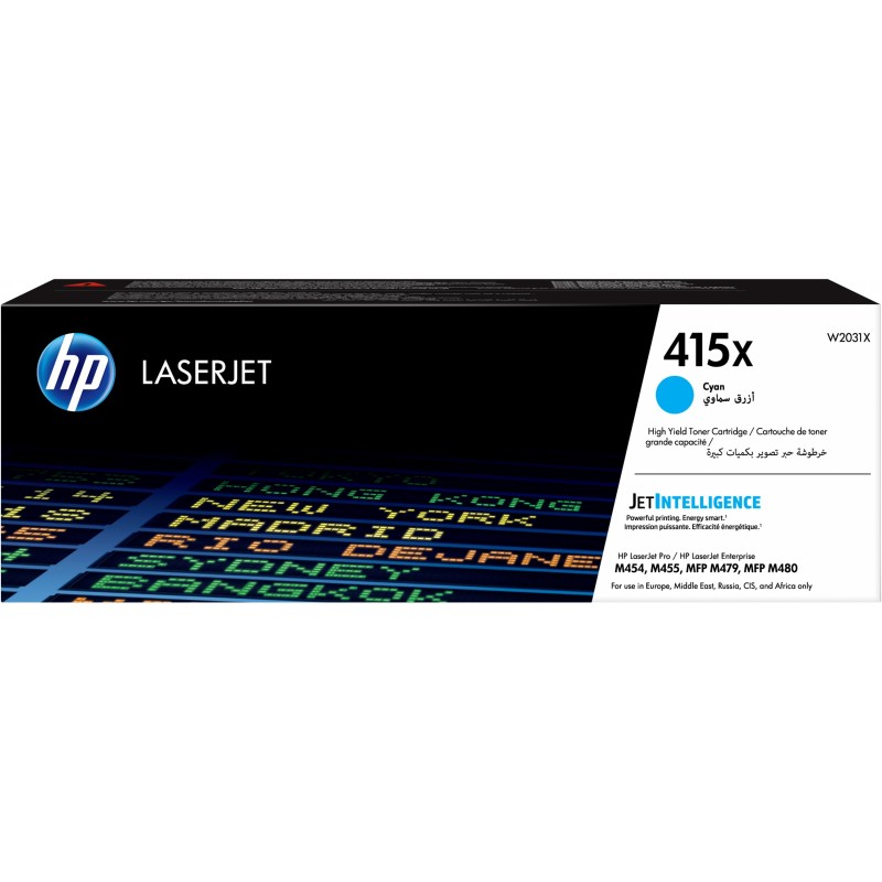 Buy HP 415X - W2031X - Original High-Yield Cyan Toner Cartridge, 6,000 Pages in Cyprus, Nicosia, Limassol, Larnaka, Pafos