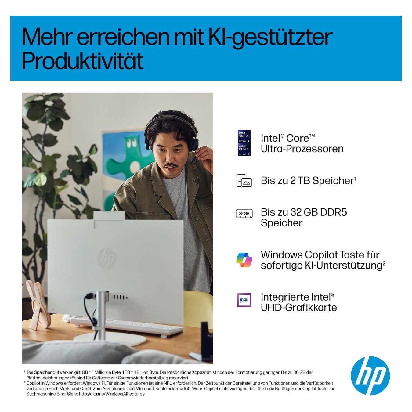 Buy AIO HP 27-cr2255ng CU5 225U 16GB 512SSD W11 Home White in Cyprus, Nicosia, Limassol, Larnaka, Pafos