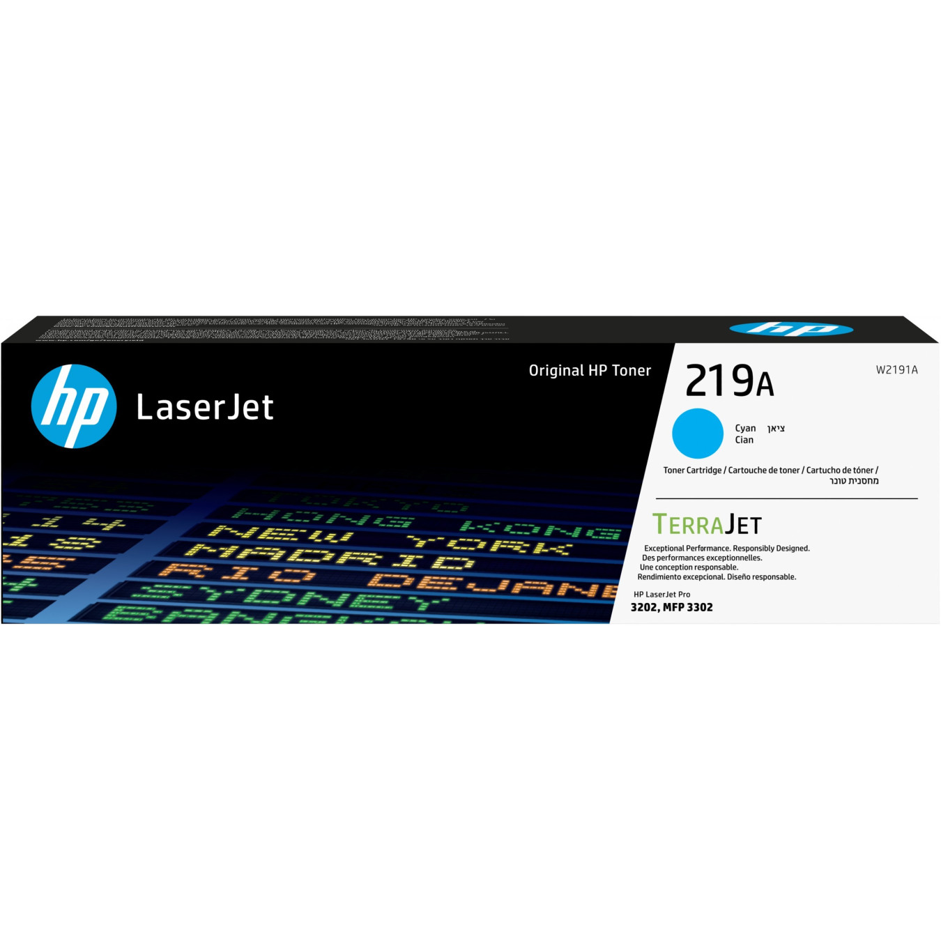 HP 219A Cyan Original LaserJet Toner Cartridge - Original Cyan, Standard Yield (~1200 pages), 1 pc