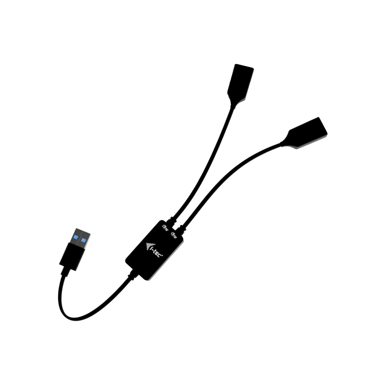 i-tec USB-A Cable Hub 2-Port - 2x USB-A 3.2 Gen 1 (5 Gbit/s), 10 cm Cable, Black — Buy in Cyprus with Fast Delivery