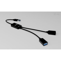 i-tec USB-A Cable Hub 2-Port - 2x USB-A 3.2 Gen 1 (5 Gbit/s), 10 cm Cable, Black — Buy in Cyprus with Fast Delivery