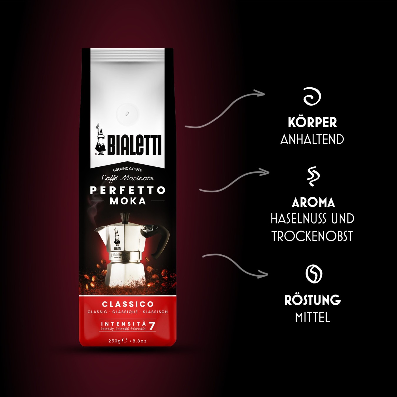 Buy Bialetti Perfetto Moka Classico gemahlen 250 g in Cyprus, Nicosia, Limassol, Larnaka, Pafos