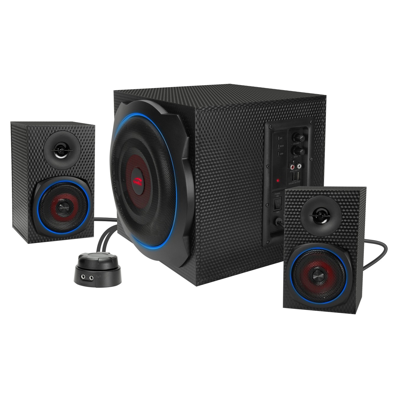 Buy Speedlink Lautsprecher GRAVITY CARBON RGB. 2.1 System. sw retail in Cyprus, Nicosia, Limassol, Larnaka, Pafos