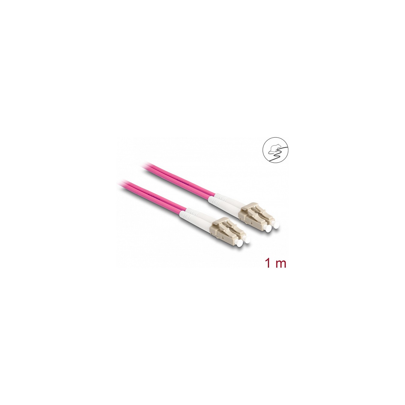 Buy Delock LWL Kabel mit Metallarmierung LC Duplex zu LC Duplex Multimode OM4 1 m in Cyprus, Nicosia, Limassol, Larnaka, Pafos