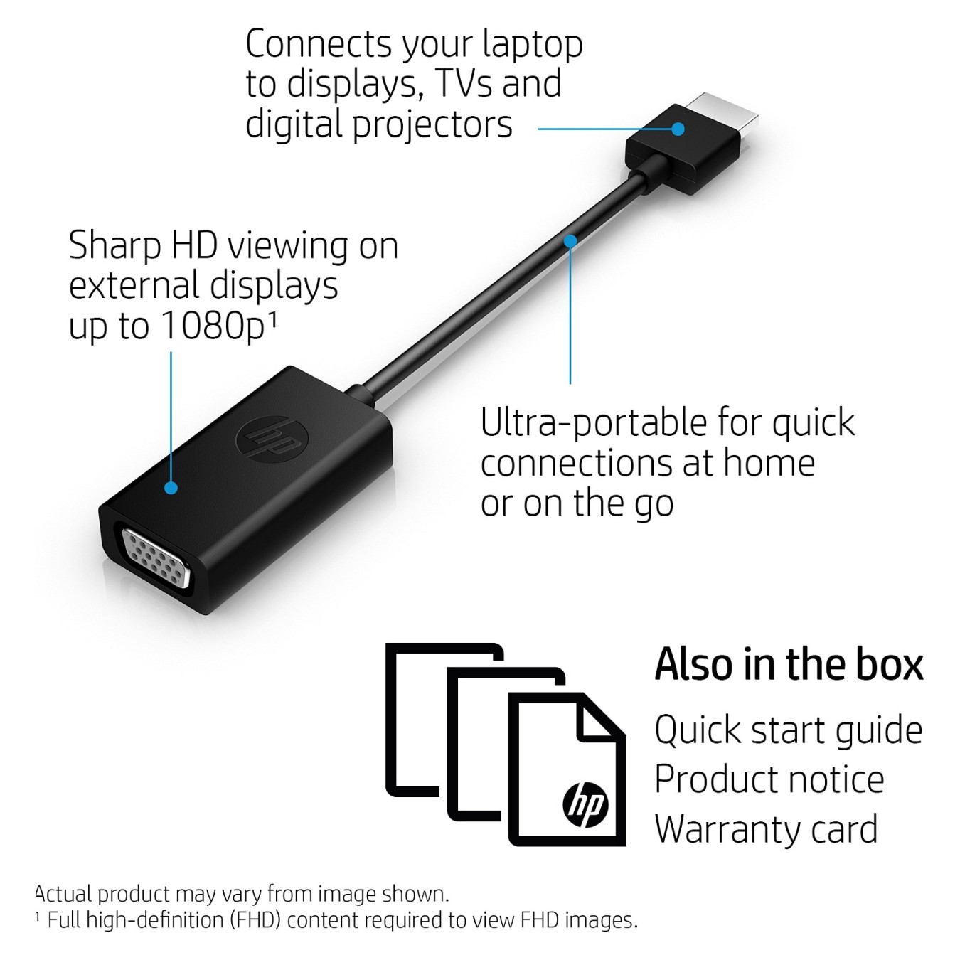 Buy Adapter HP HDMI to VGA (ST-BU) Black in Cyprus, Nicosia, Limassol, Larnaka, Pafos