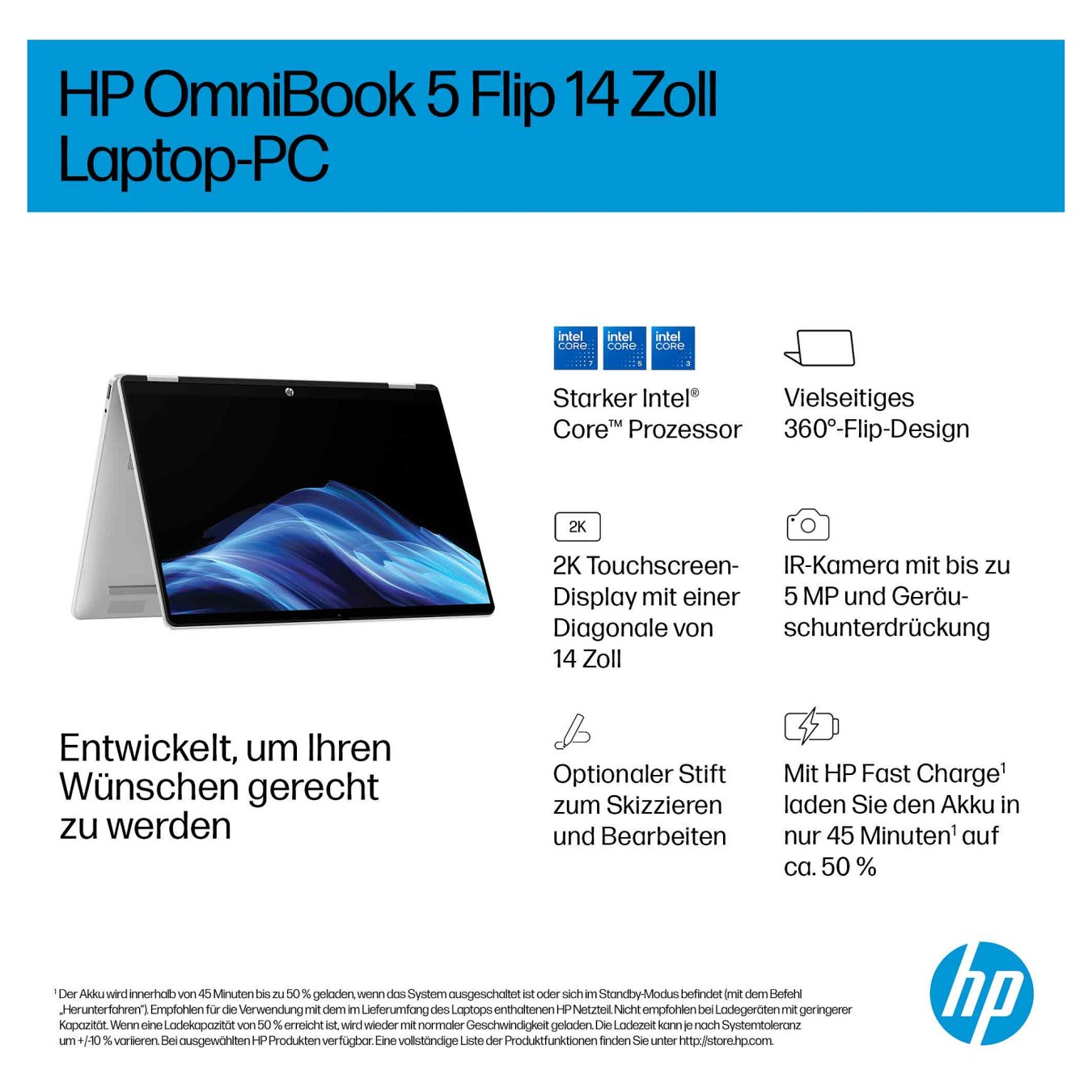 Buy HP OmniBook 5 Flip 14-fp0132ng Core3 100U 8GB 512SSD W11 Home in Cyprus, Nicosia, Limassol, Larnaka, Pafos