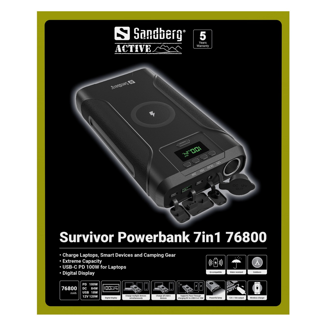 Buy 421-15 SANDBERG Survivor 7in1 Powerbank in Cyprus, Nicosia, Limassol, Larnaka, Pafos