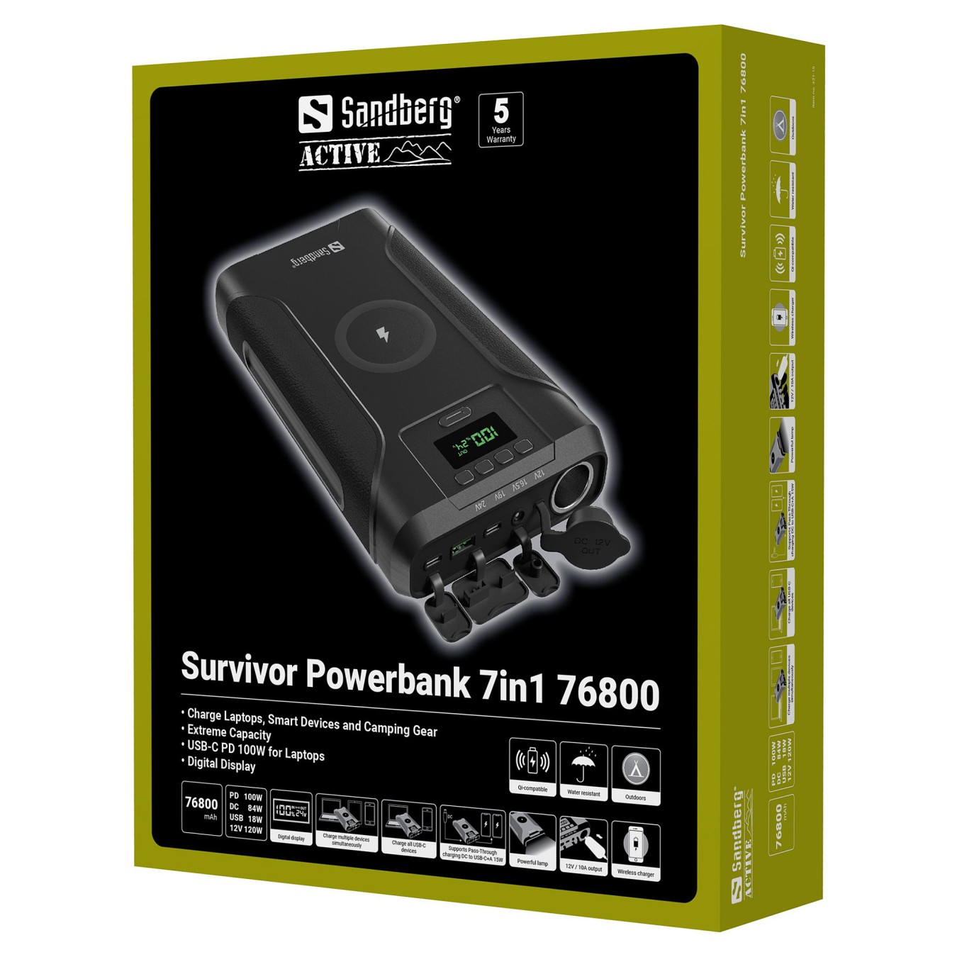 Buy 421-15 SANDBERG Survivor 7in1 Powerbank in Cyprus, Nicosia, Limassol, Larnaka, Pafos