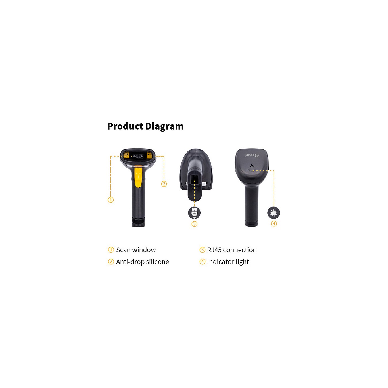 Buy Equip 1D-Barcodescanner USB+Halter schwarz in Cyprus, Nicosia, Limassol, Larnaka, Pafos