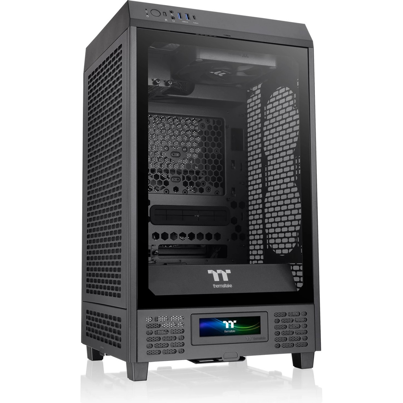 Thermaltake The Tower 200 - CA-1X9-00S1WN-00 - Black Mini-ITX Tower, Supports 380mm GPU & 200mm CPU Cooler, USB-Ax2 + USB-C