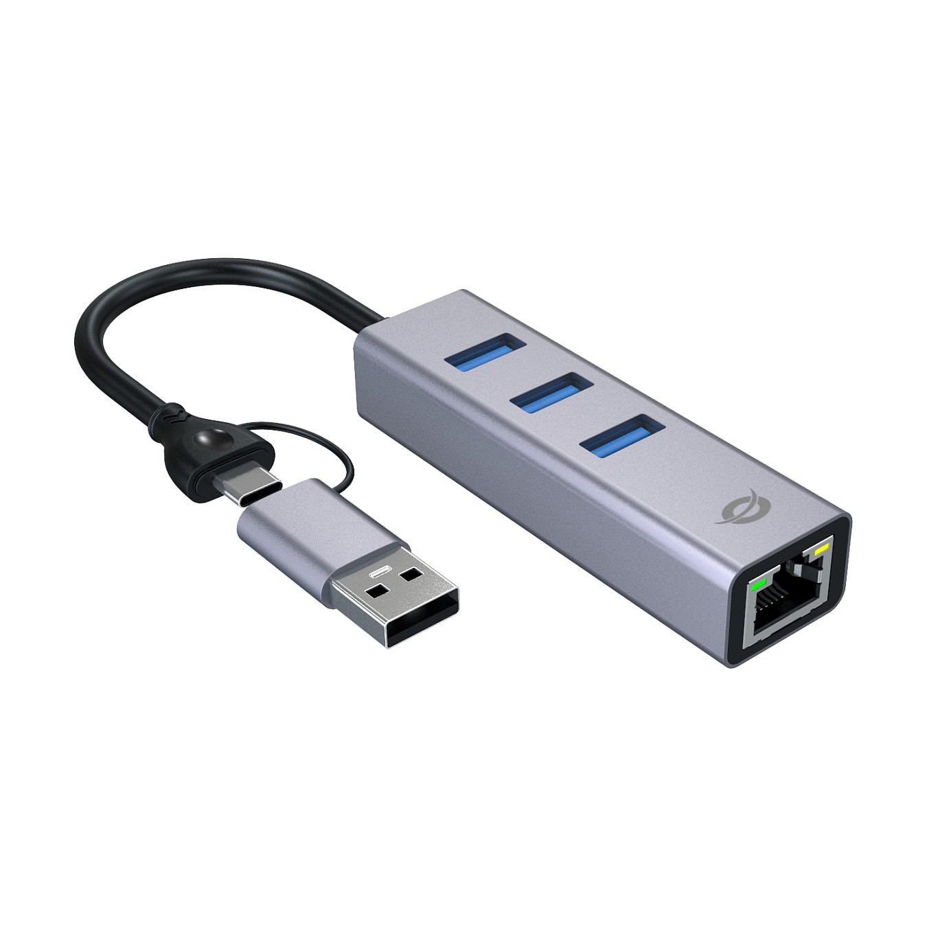 Buy CONCEPTRONIC Adapter USB-C -A3.0- to GbE+3x-A3.0 5Gbs gr in Cyprus, Nicosia, Limassol, Larnaka, Pafos