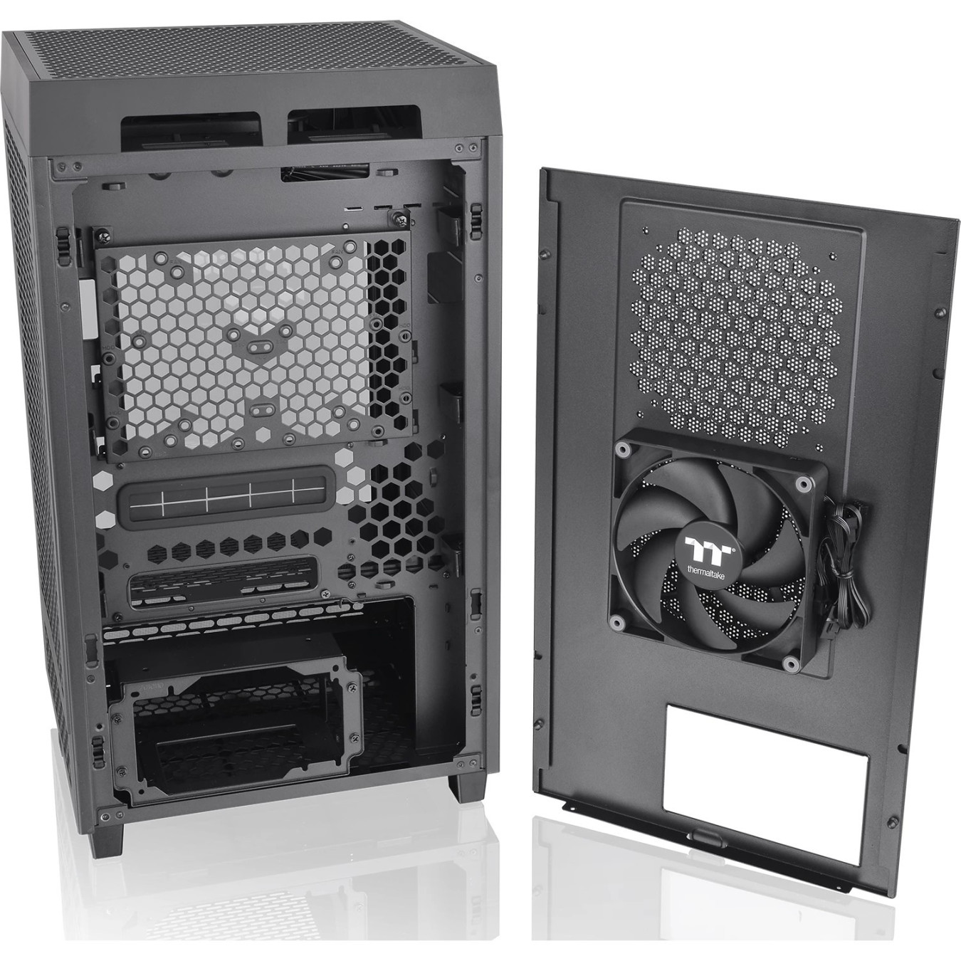 Thermaltake The Tower 200 - CA-1X9-00S1WN-00 - Black Mini-ITX Tower, Supports 380mm GPU & 200mm CPU Cooler, USB-Ax2 + USB-C