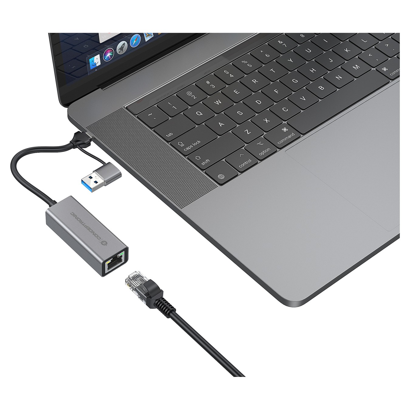 Buy CONCEPTRONIC Adapter USB-C -A3.0- to GbE 5Gbs 0.18m gr in Cyprus, Nicosia, Limassol, Larnaka, Pafos