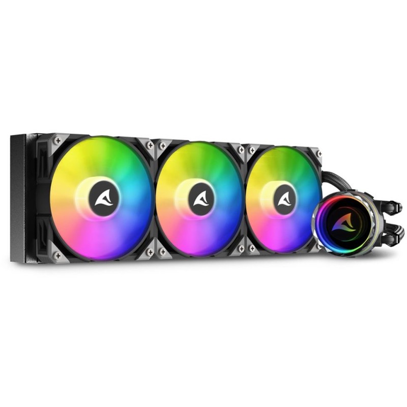 Buy Sharkoon S90 RGB Liquid CPU Cooler - 360mm Radiator - 3x120mm ARGB Fans - Black in Cyprus, Nicosia, Limassol, Larnaka, Pafos