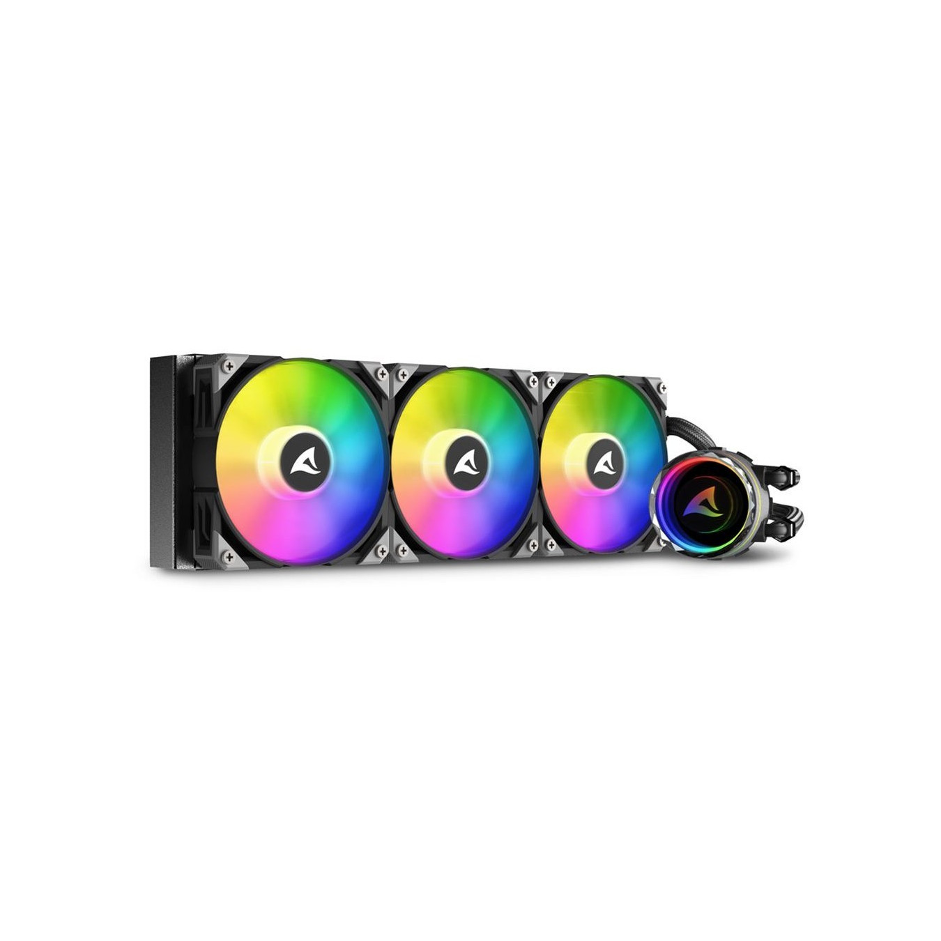 Sharkoon S90 RGB Liquid CPU Cooler - 360mm Radiator - 3x120mm ARGB Fans - Black — Buy in Cyprus with Fast Delivery