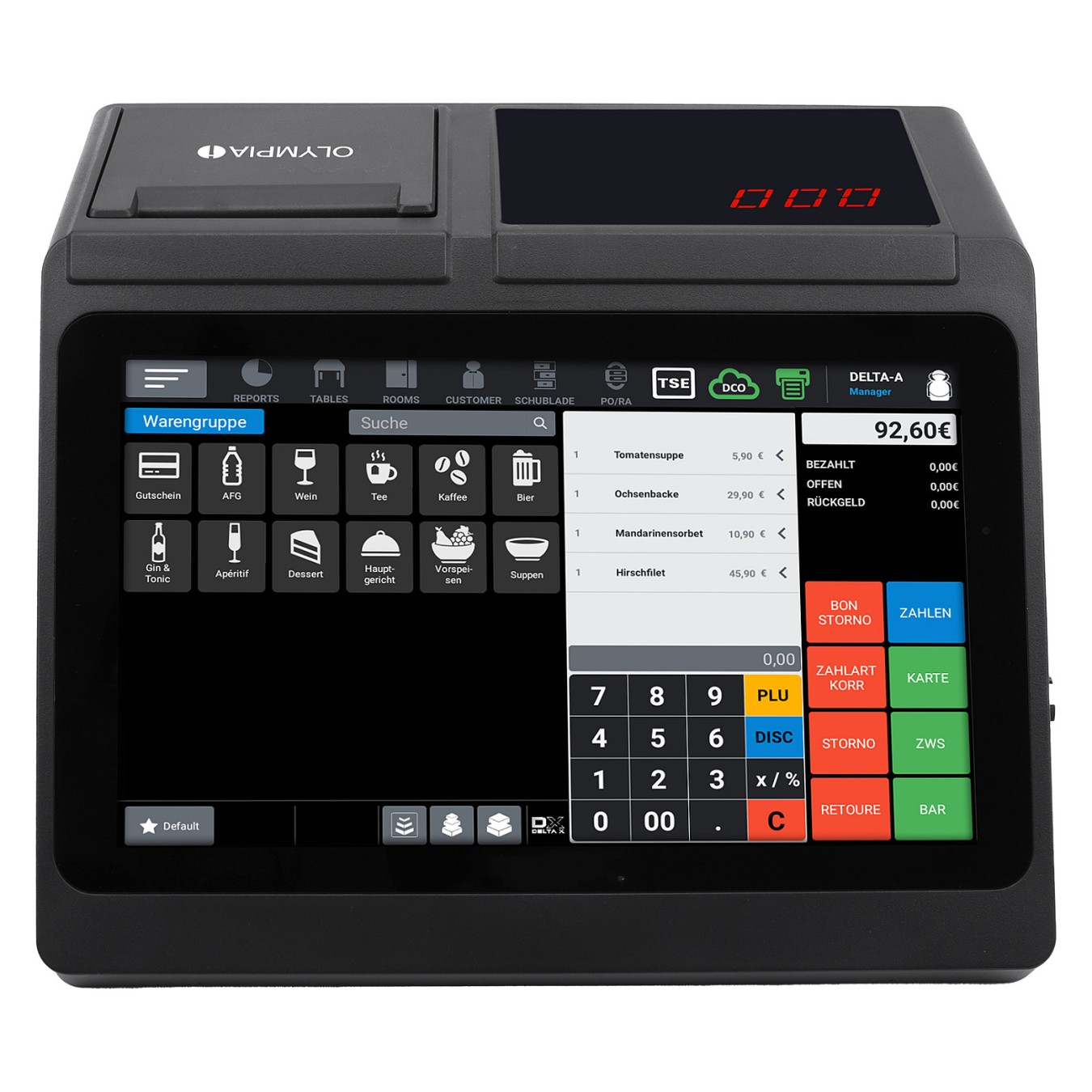 Buy OLYMPIA Registrierkasse T110 schwarz in Cyprus, Nicosia, Limassol, Larnaka, Pafos