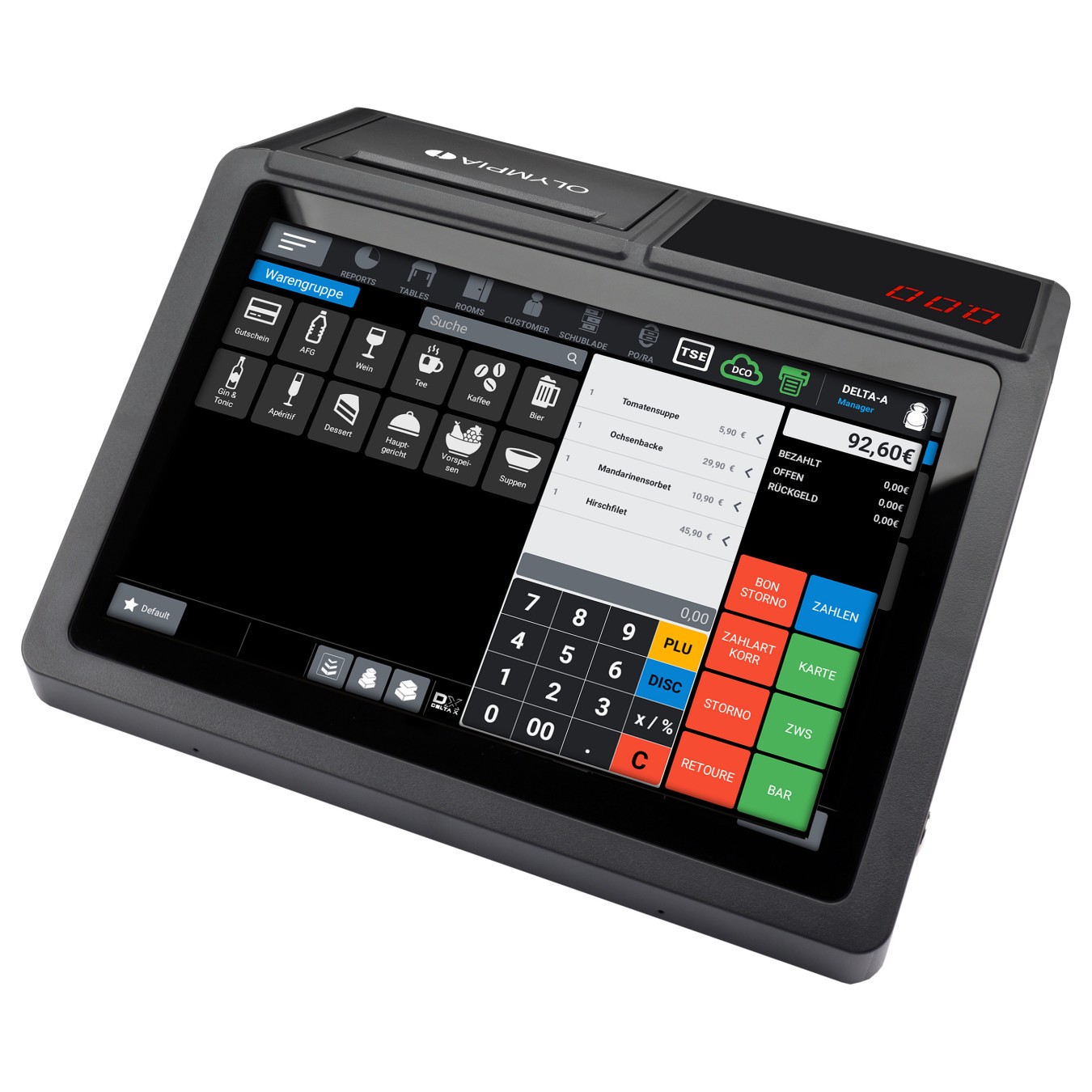 Buy OLYMPIA Registrierkasse T110 schwarz in Cyprus, Nicosia, Limassol, Larnaka, Pafos