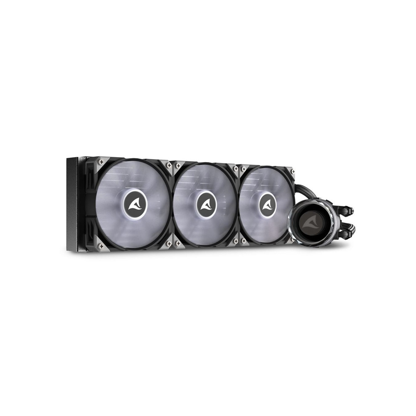 Sharkoon S90 RGB Liquid CPU Cooler - 360mm Radiator - 3x120mm ARGB Fans - Black — Buy in Cyprus with Fast Delivery