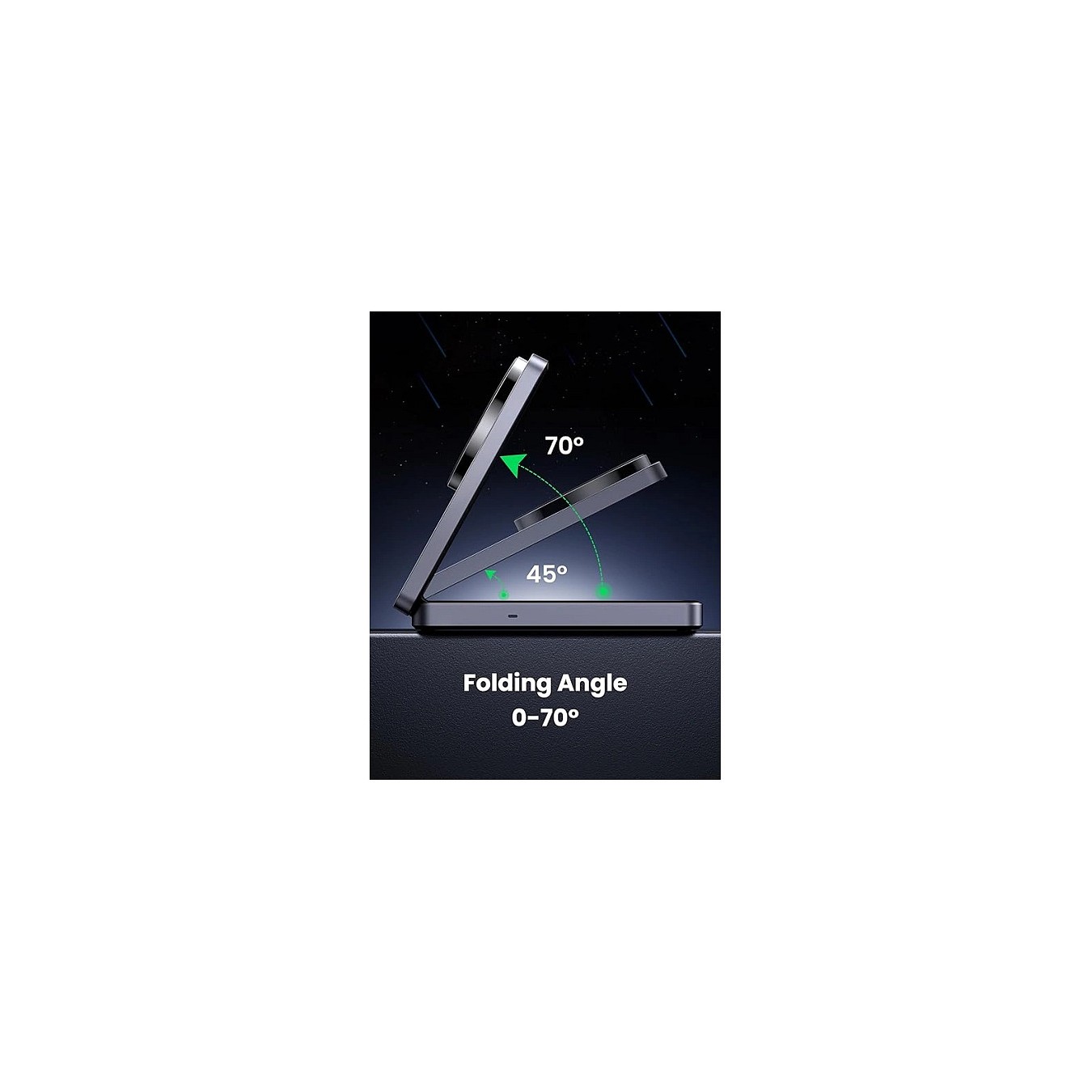 Buy UGREEN W528 Magnetic Wireless Charger 2-in-1 Ladestation fuer Qi?fhige Gerte faltbar grau in Cyprus, Nicosia, Limassol, Larn