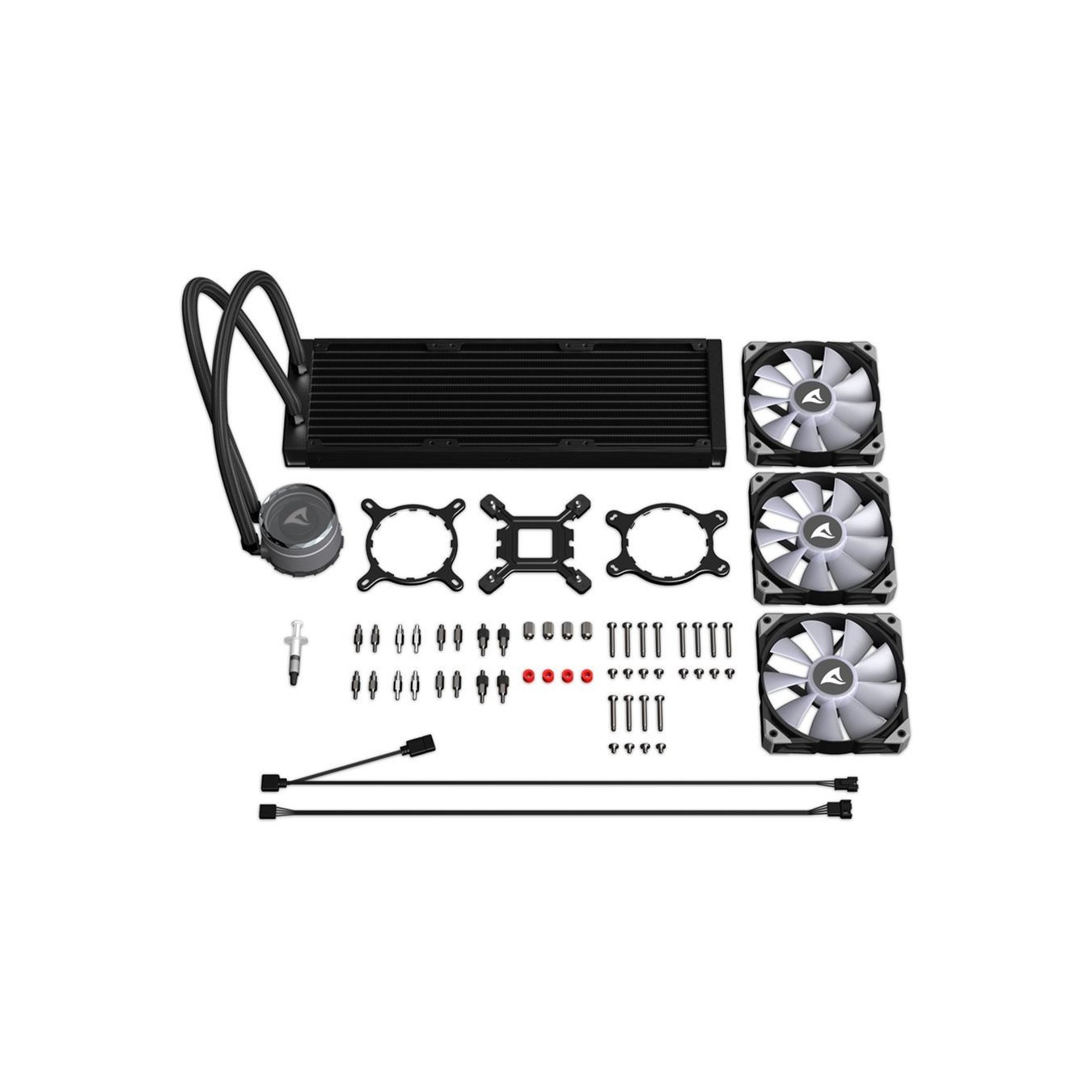Sharkoon S90 RGB Liquid CPU Cooler - 360mm Radiator - 3x120mm ARGB Fans - Black — Buy in Cyprus with Fast Delivery