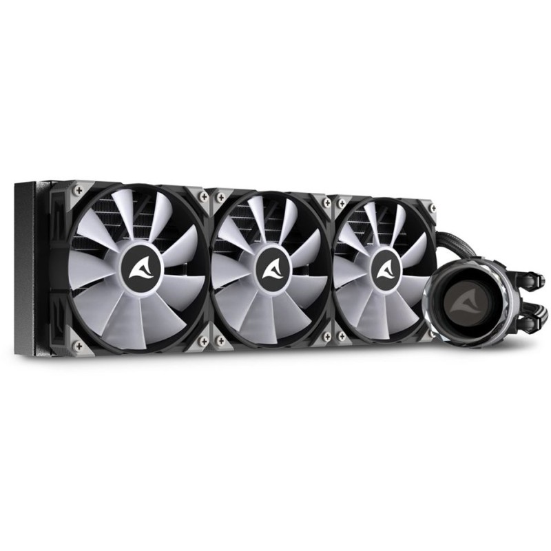 Buy Sharkoon S90 RGB Liquid CPU Cooler - 360mm Radiator - 3x120mm ARGB Fans - Black in Cyprus, Nicosia, Limassol, Larnaka, Pafos
