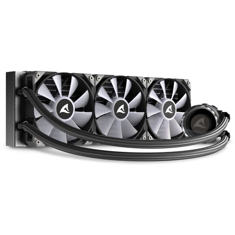 Buy Sharkoon S90 RGB Liquid CPU Cooler - 360mm Radiator - 3x120mm ARGB Fans - Black in Cyprus, Nicosia, Limassol, Larnaka, Pafos