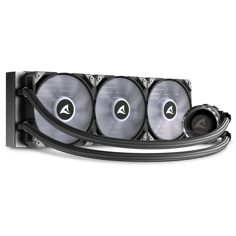 Buy Sharkoon S90 RGB Liquid CPU Cooler - 360mm Radiator - 3x120mm ARGB Fans - Black in Cyprus, Nicosia, Limassol, Larnaka, Pafos