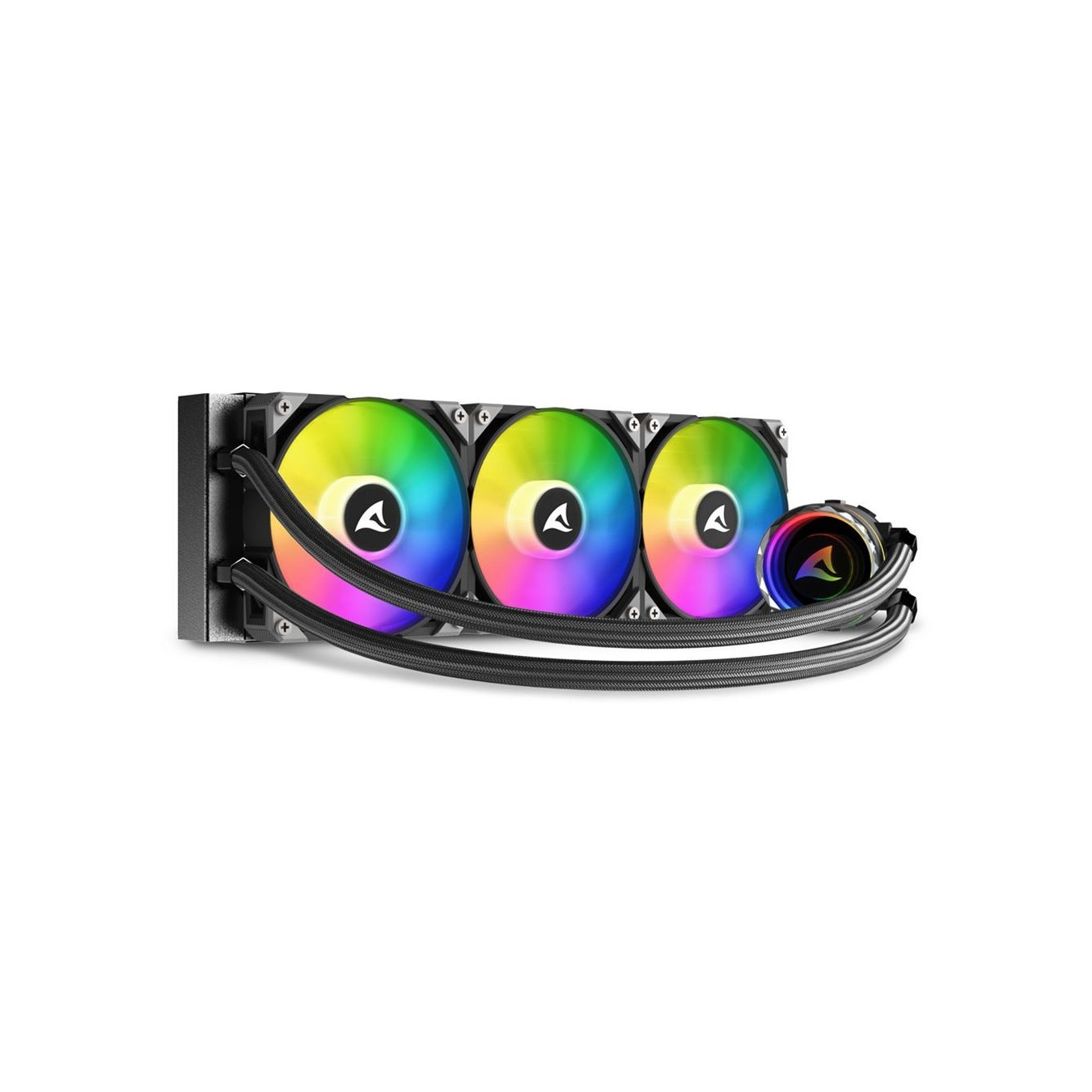 Sharkoon S90 RGB Liquid CPU Cooler - 360mm Radiator - 3x120mm ARGB Fans - Black — Buy in Cyprus with Fast Delivery
