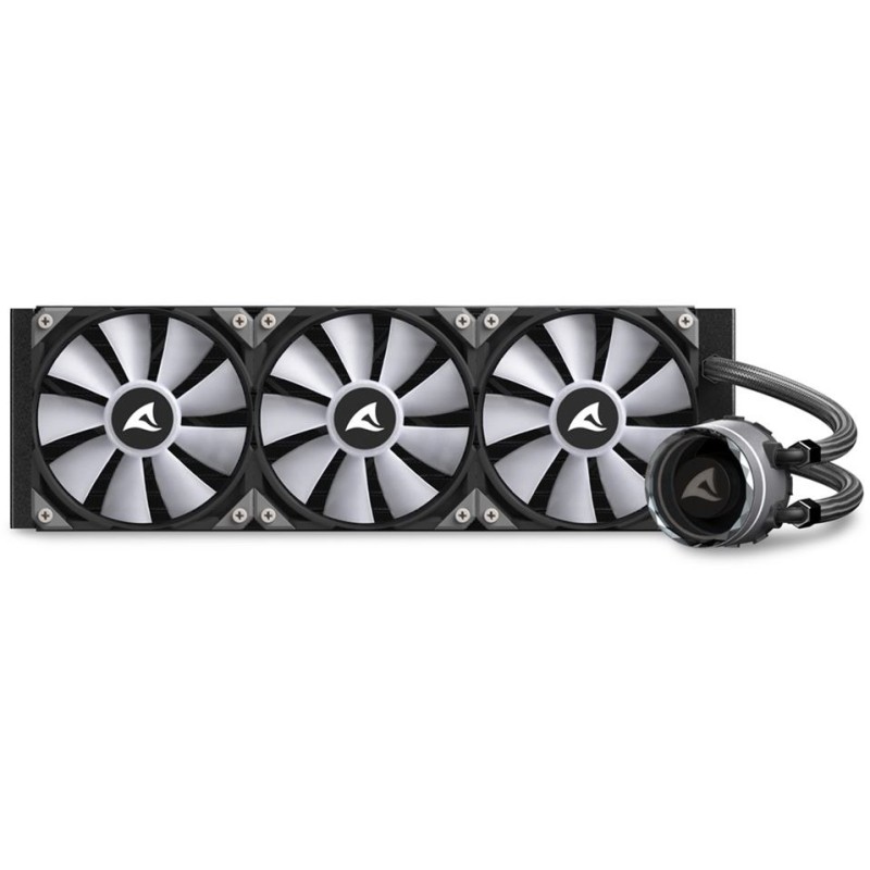 Buy Sharkoon S90 RGB Liquid CPU Cooler - 360mm Radiator - 3x120mm ARGB Fans - Black in Cyprus, Nicosia, Limassol, Larnaka, Pafos