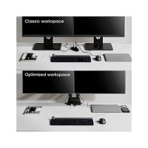 Buy MANHATTAN Aluminium-Tischhalterung mit Gasdruckfeder fr zwei Monitore 43,2-81,3cm 17-32Zoll und 8-in-1-Dockingstation... in 