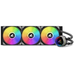 Buy Sharkoon S90 RGB Liquid CPU Cooler - 360mm Radiator - 3x120mm ARGB Fans - Black in Cyprus, Nicosia, Limassol, Larnaka, Pafos