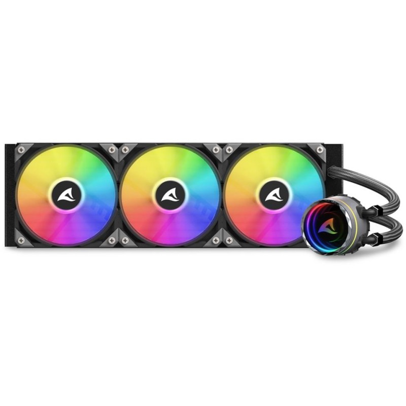 Buy Sharkoon S90 RGB Liquid CPU Cooler - 360mm Radiator - 3x120mm ARGB Fans - Black in Cyprus, Nicosia, Limassol, Larnaka, Pafos