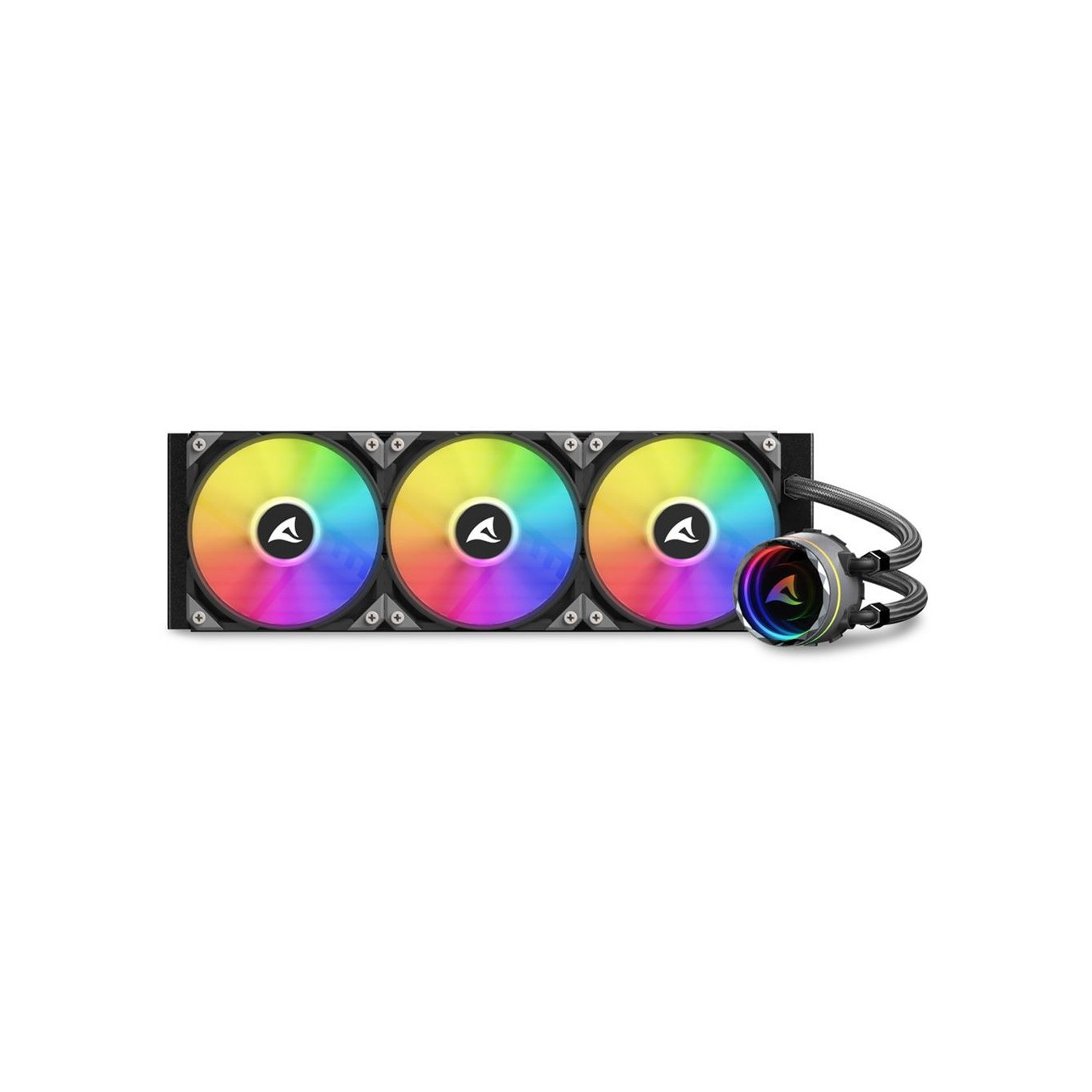 Sharkoon S90 RGB Liquid CPU Cooler - 360mm Radiator - 3x120mm ARGB Fans - Black — Buy in Cyprus with Fast Delivery